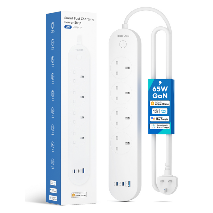 Meross Smart Wi-Fi Plug Strip with Fast Charger