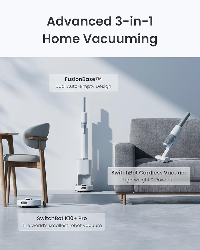SwitchBot Robot Cordless Vacuum Cleaner K10+ Pro