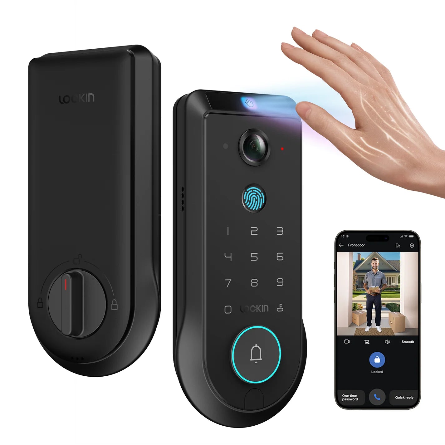 Lockin Veno Pro Palm Vein Recognition Video Smart Lock