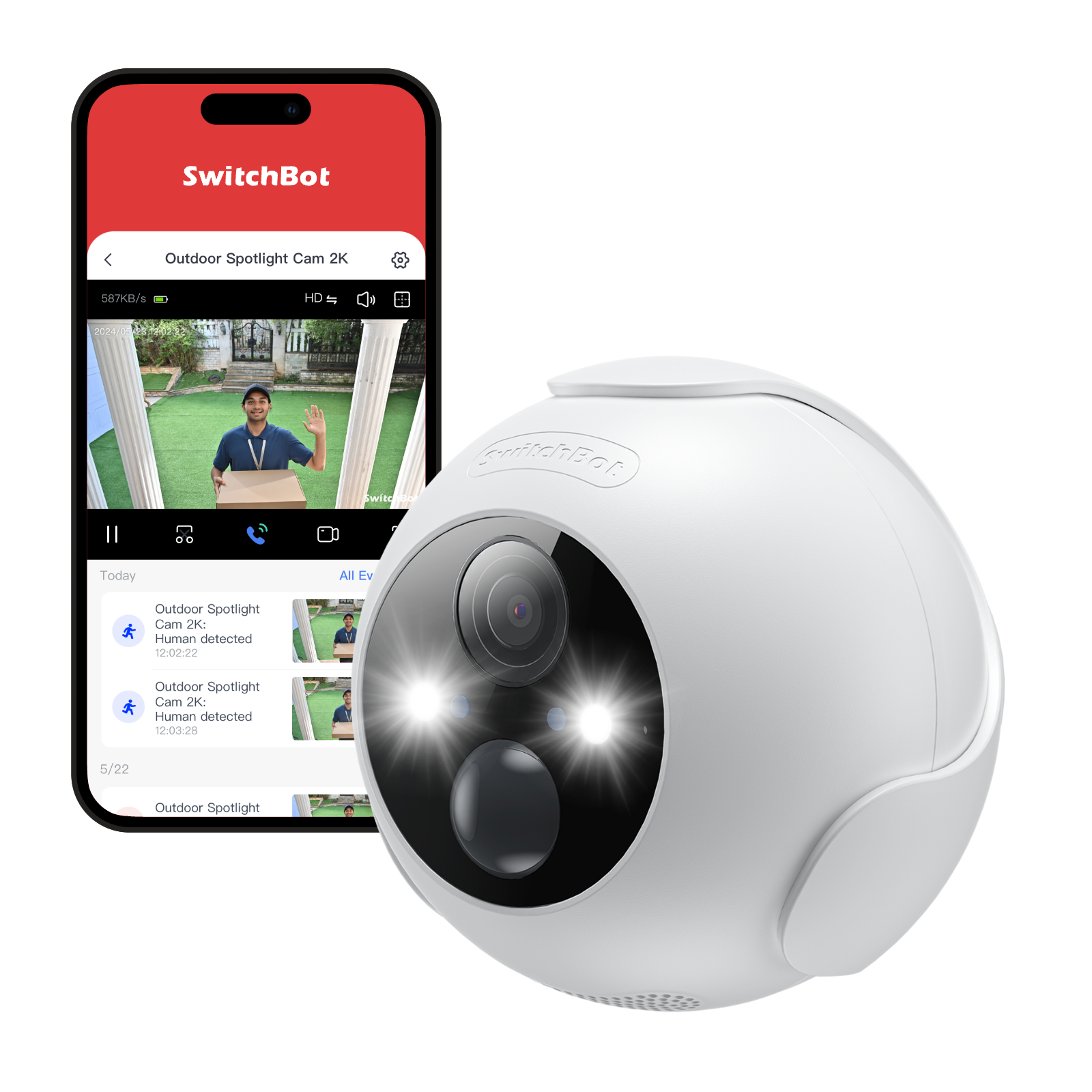 SwitchBot Outdoor Spotlight 2K Camera
