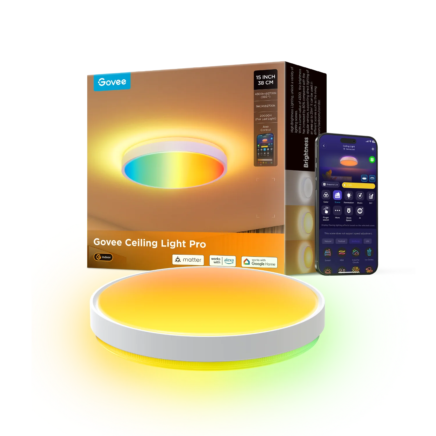 Govee Smart RGBICWW Ceiling Lights