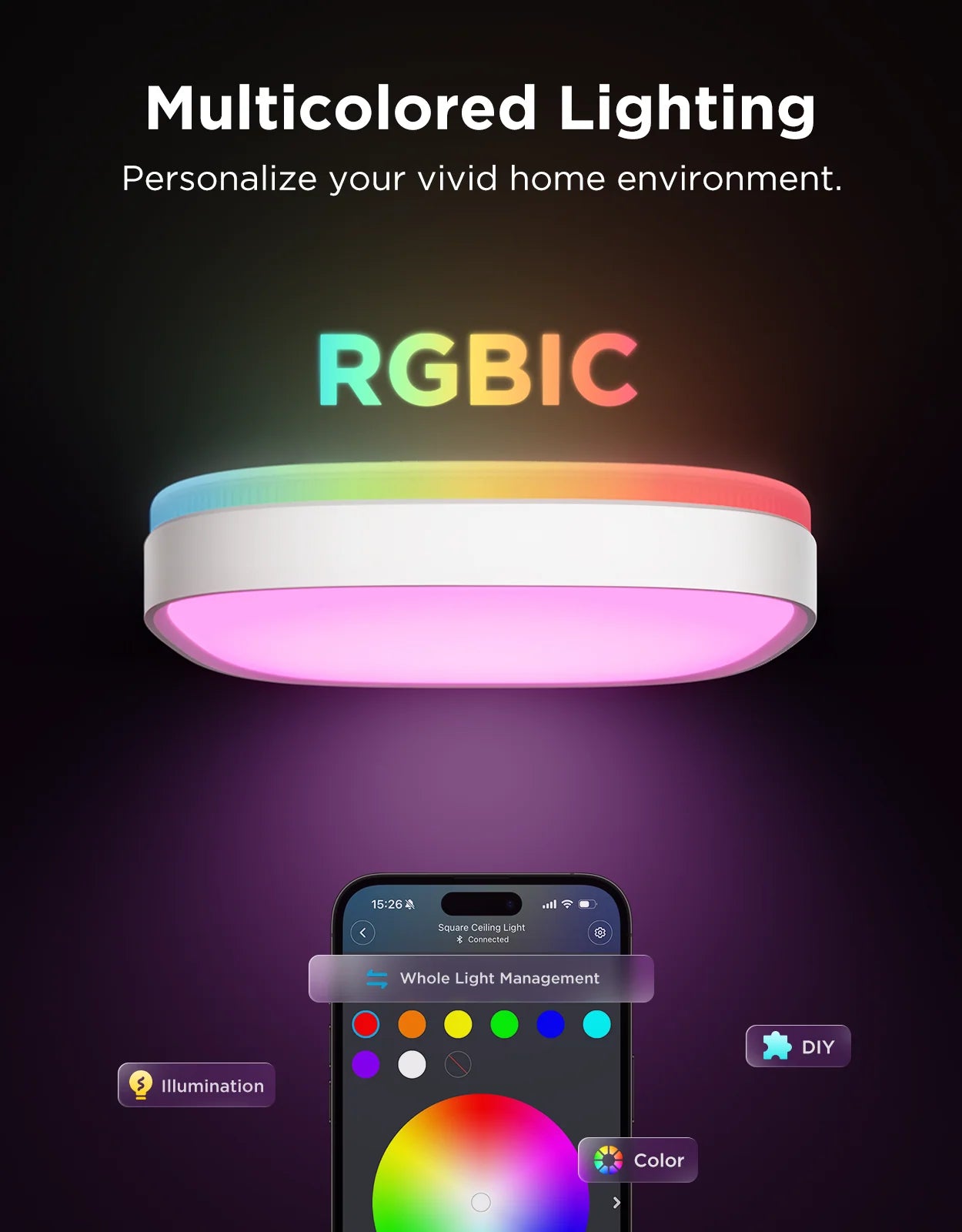 Govee Smart RGBICWW Ceiling Lights