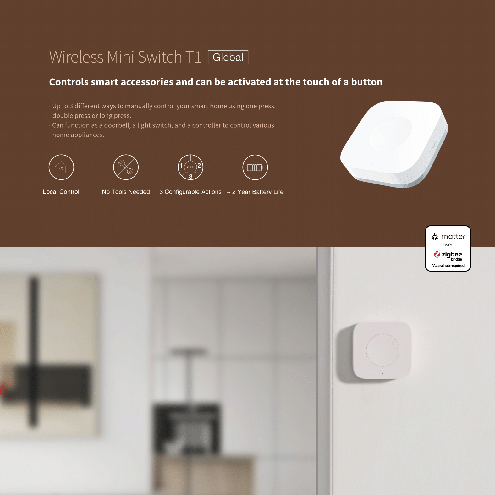 Aqara Wireless Mini Switch T1